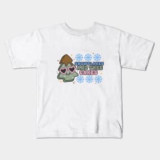 Snowflakes And Tree Cakes Kids T-Shirt